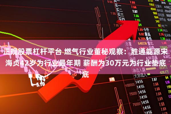 正规股票杠杆平台 燃气行业董秘观察：胜通能源宋海贞42岁为行业最年期 薪酬为30万元为行业垫底
