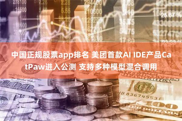 中国正规股票app排名 美团首款AI IDE产品CatPaw进入公测 支持多种模型混合调用